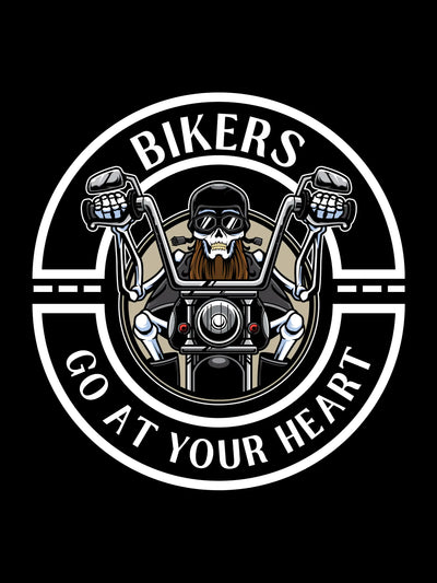 Bikers Goat Your Heart graphic round neck tee
