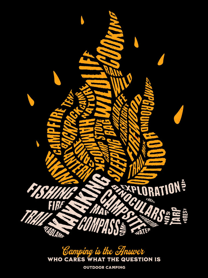 Typographic Campfire - Unisex T-Shirt