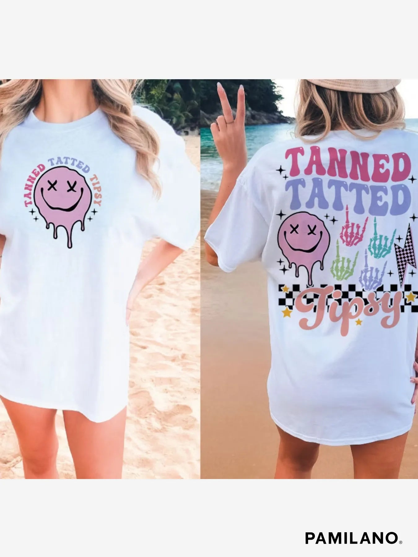 Tanned Tipsy Oversize printed t-shirt