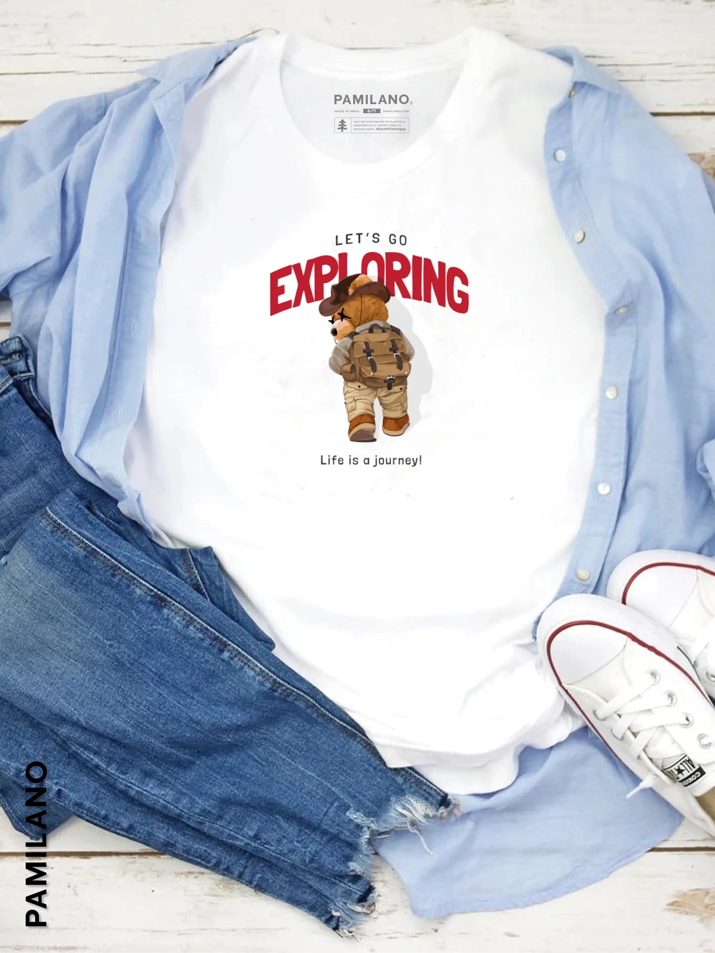 Exploring Life is Journey - Kids Unisex Printed Tee