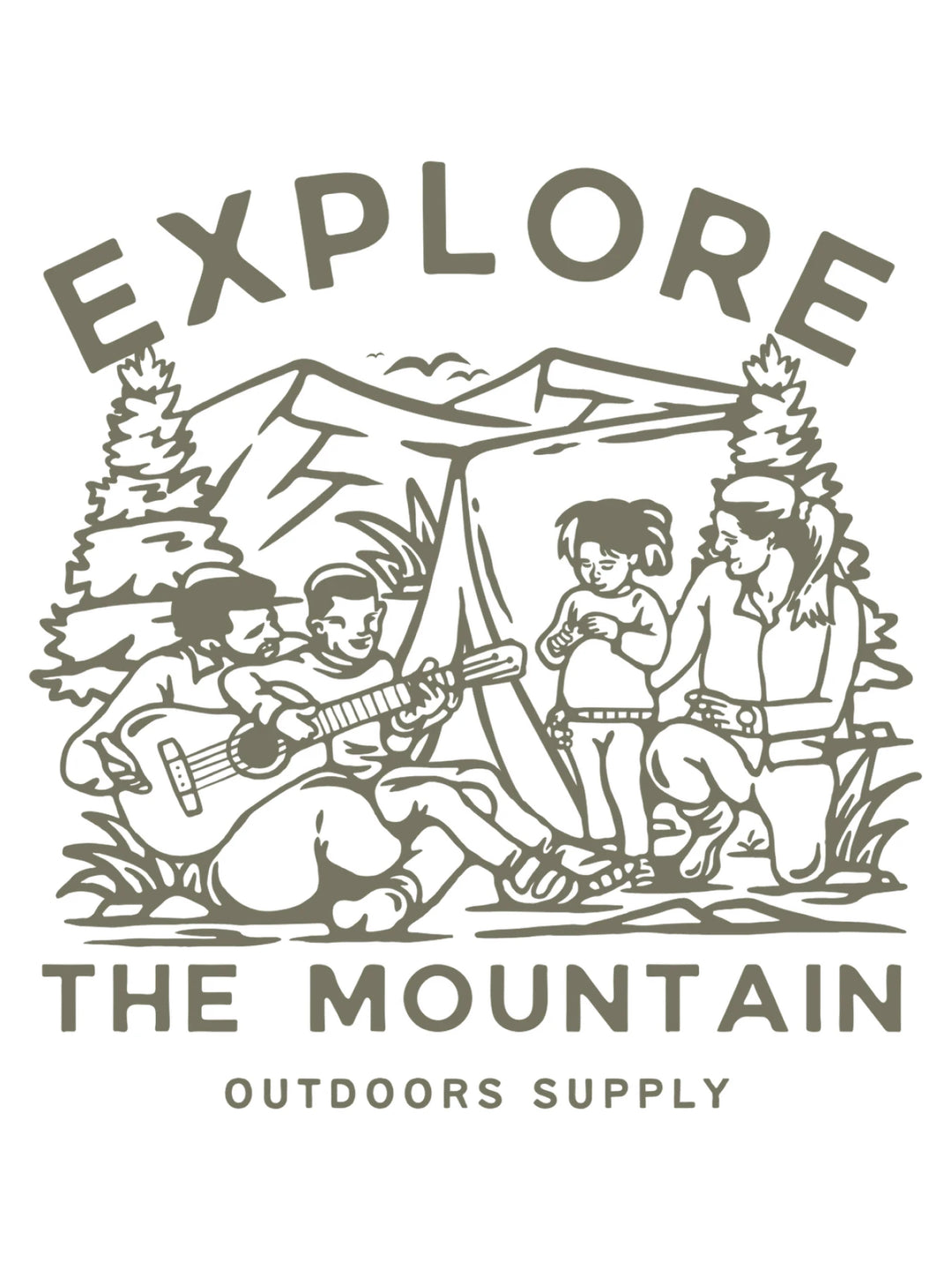 Explore The Mountain Outdoors Supply - Unisex T-Shirt