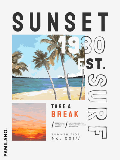 Sunset Surf Printed T-shirt