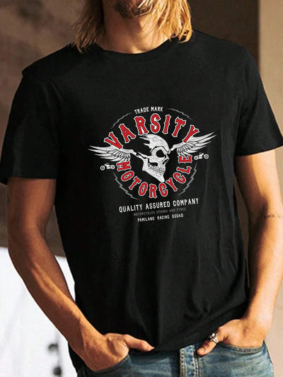 Varsity Motorcycle - Unisex T-Shirt