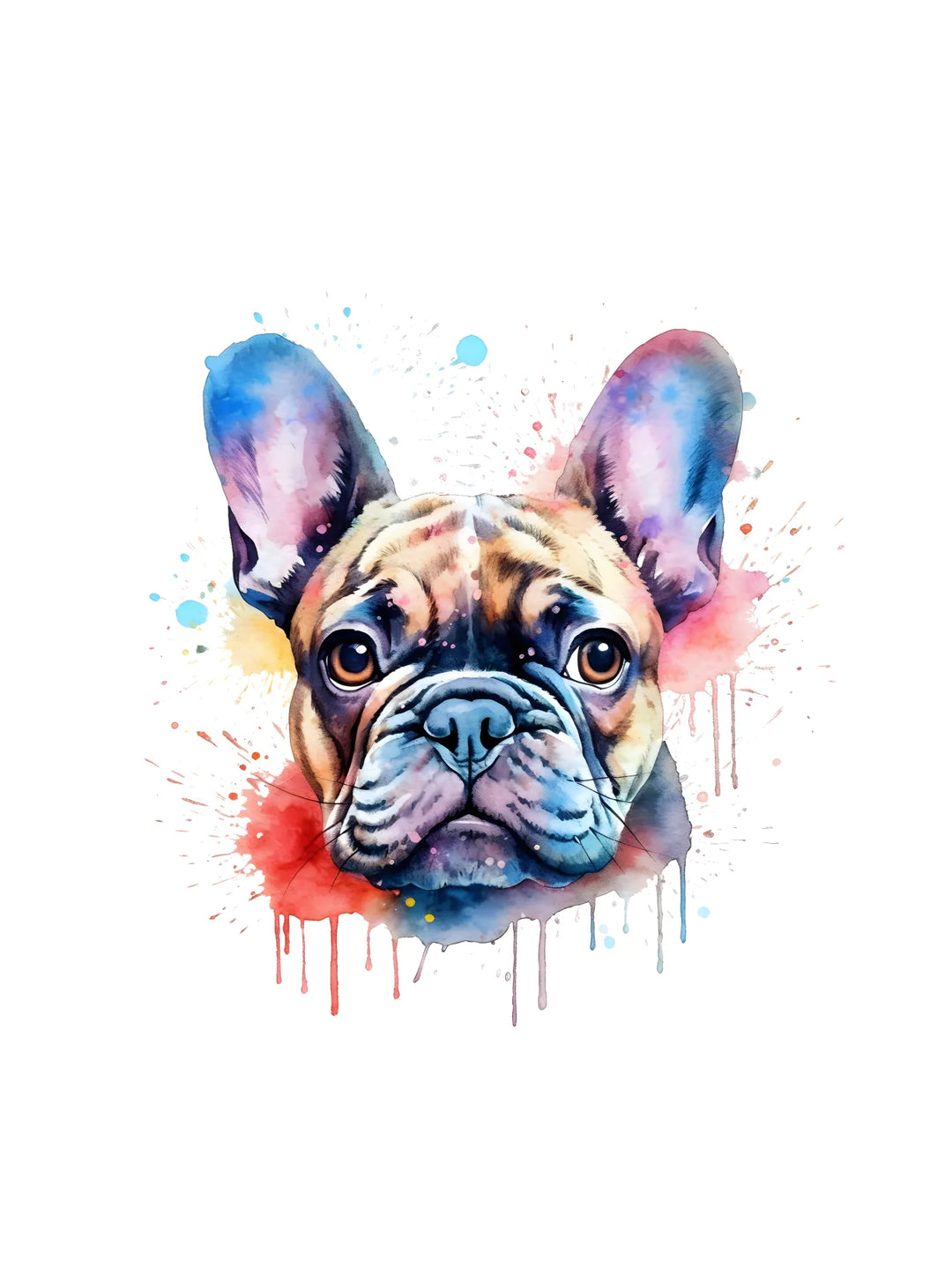 A French Bulldog in Watercolor Style