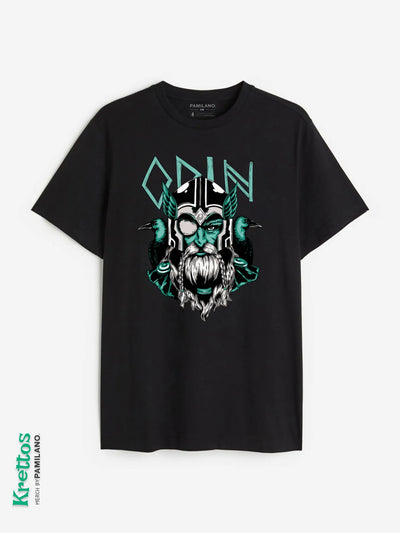 Odin Nordic God design round neck graphic tee
