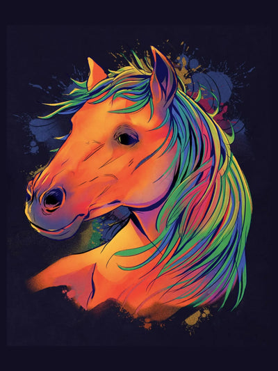 A realistic horse illustration