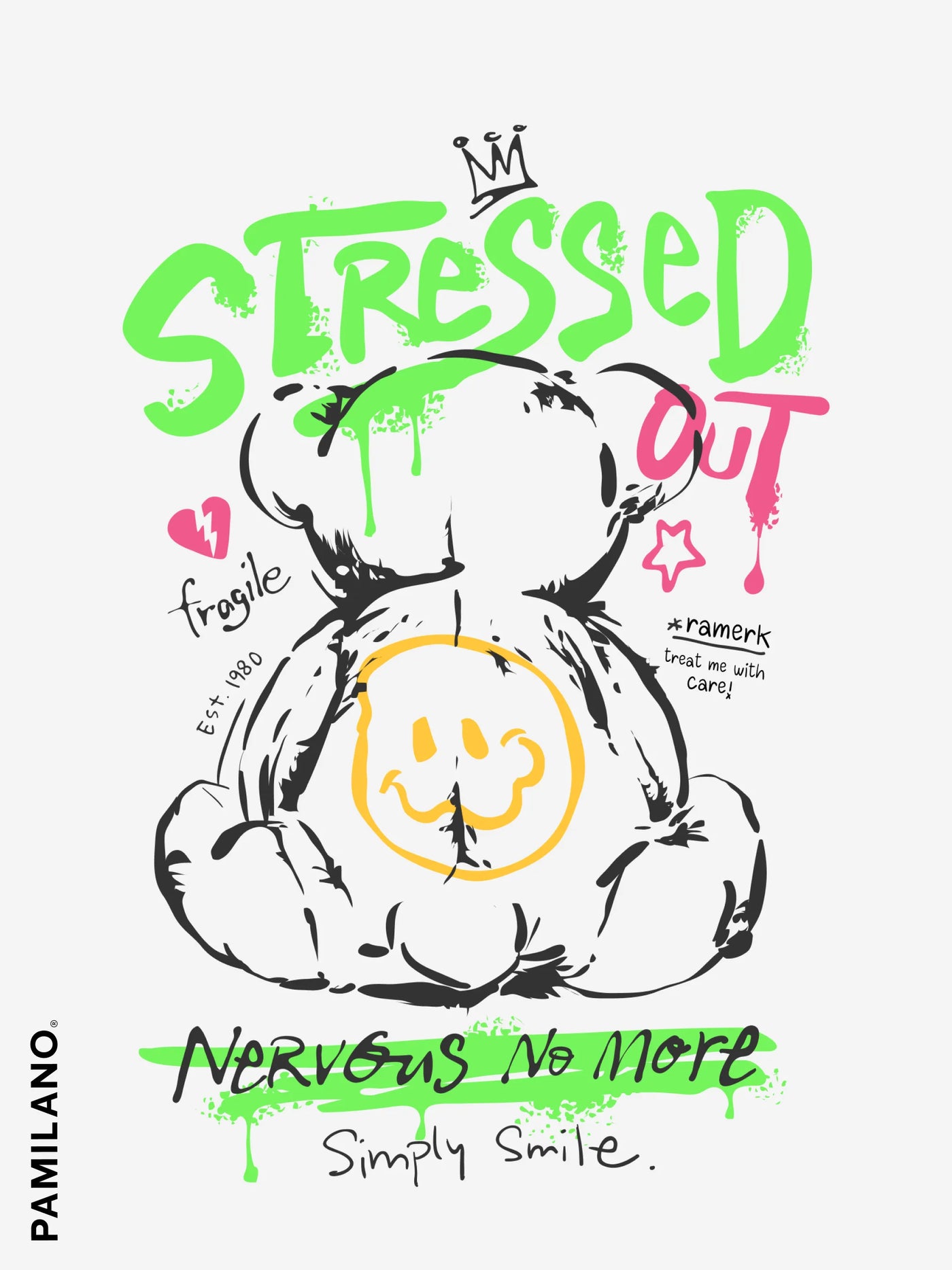 Stressed Out Slogan  - T-Shirt