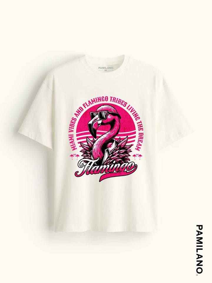 Flamingo Miami Retro - Oversized t-shirt