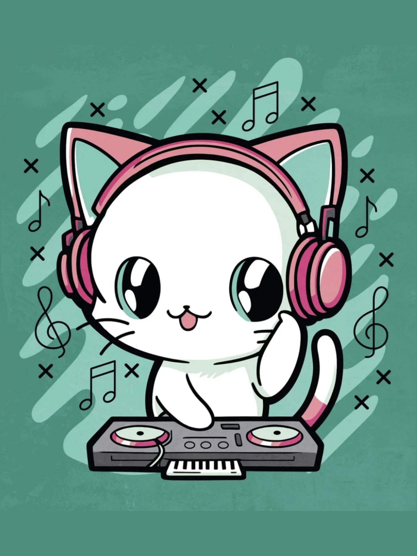 A DJ cat