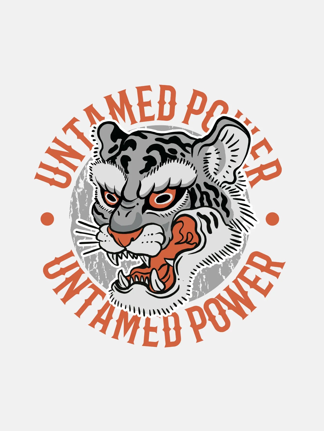 A Tiger's Head and Quote "Untamed Power"