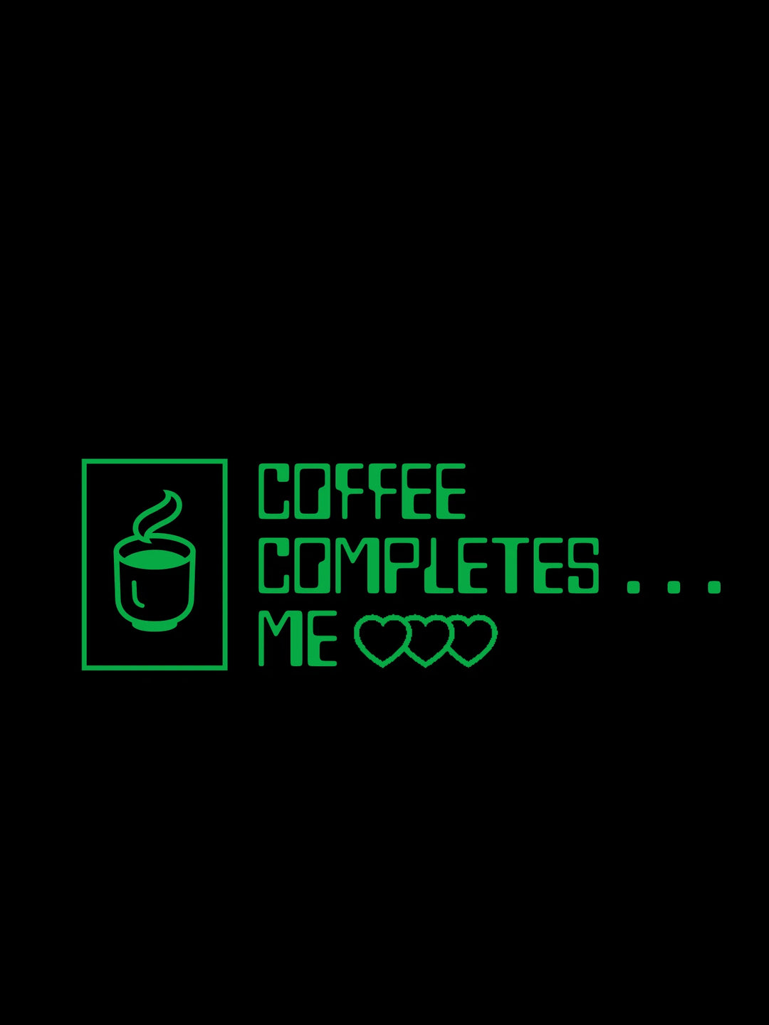 Coffee Completes Me - Neon Heart