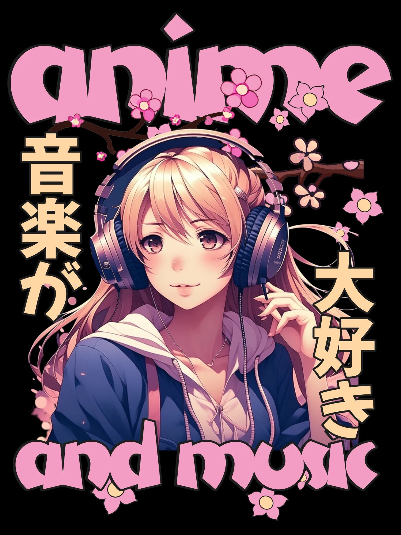 Anime and Music - T-Shirt