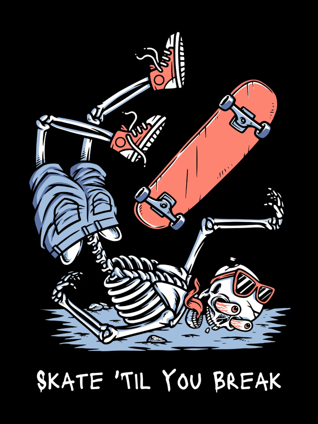 Skull - Skate - Unisex T-Shirt