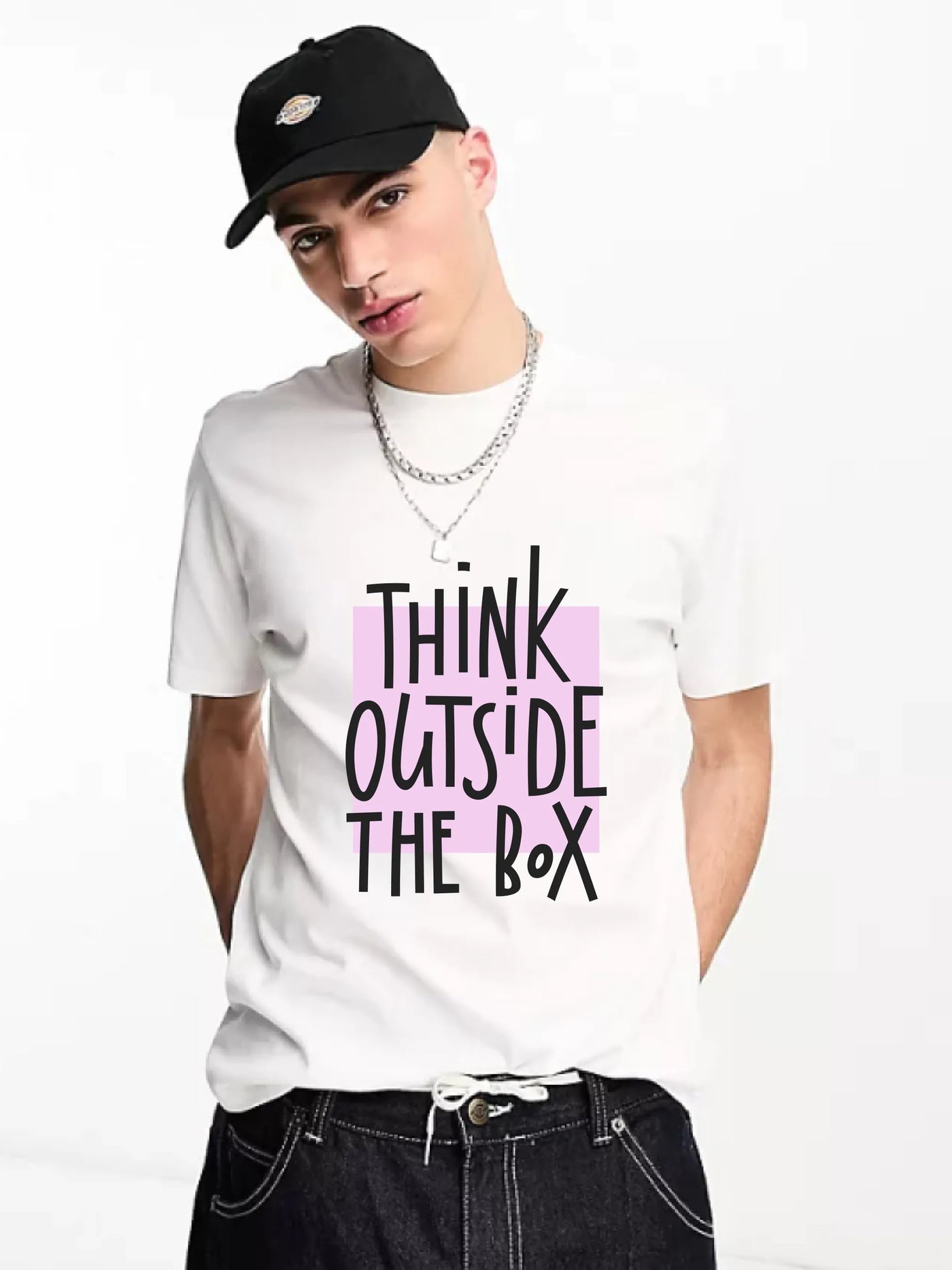 Think Outside The Box slogan - Unisex T-Shirt