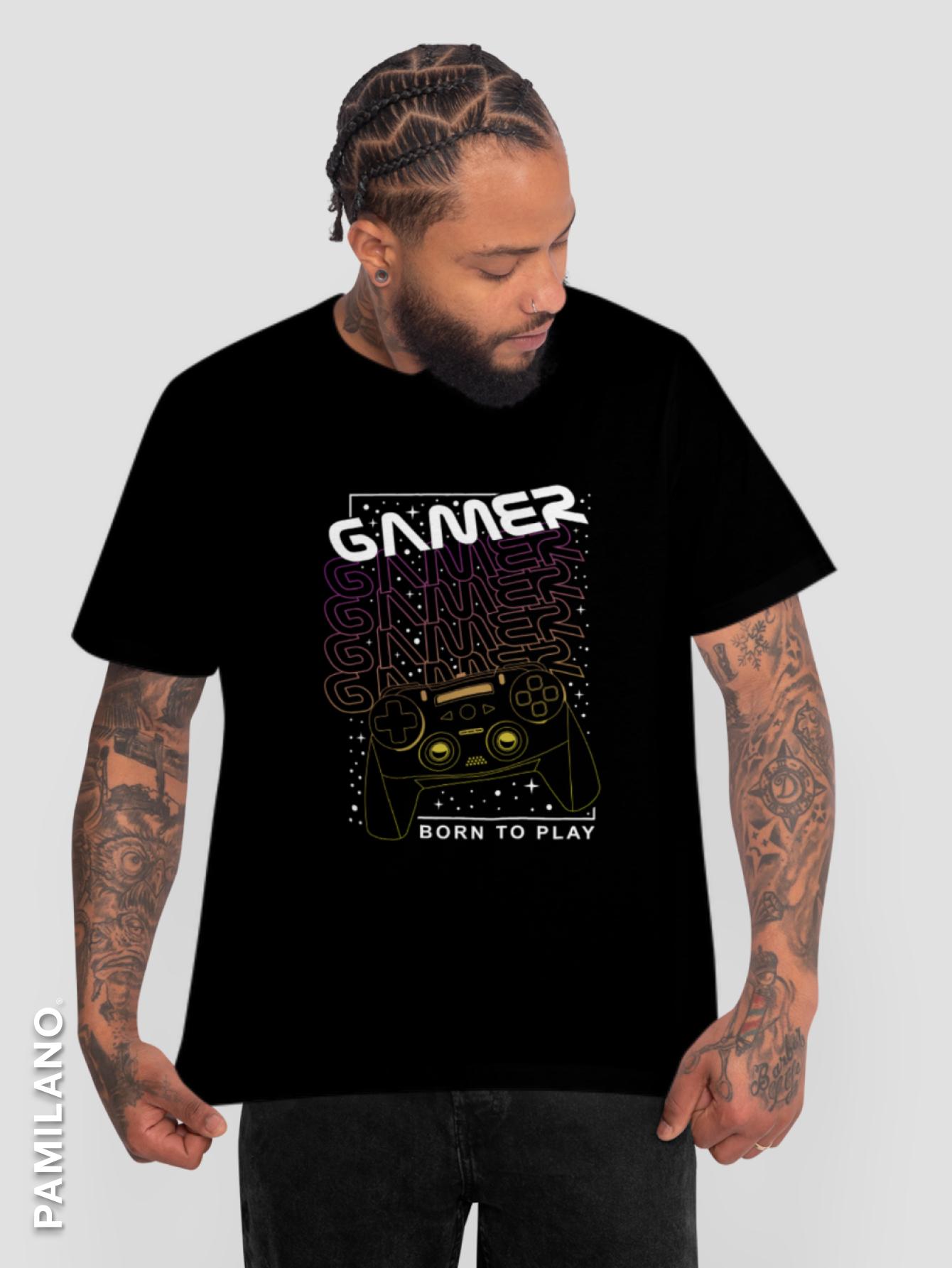Gamer round neck graphic tee